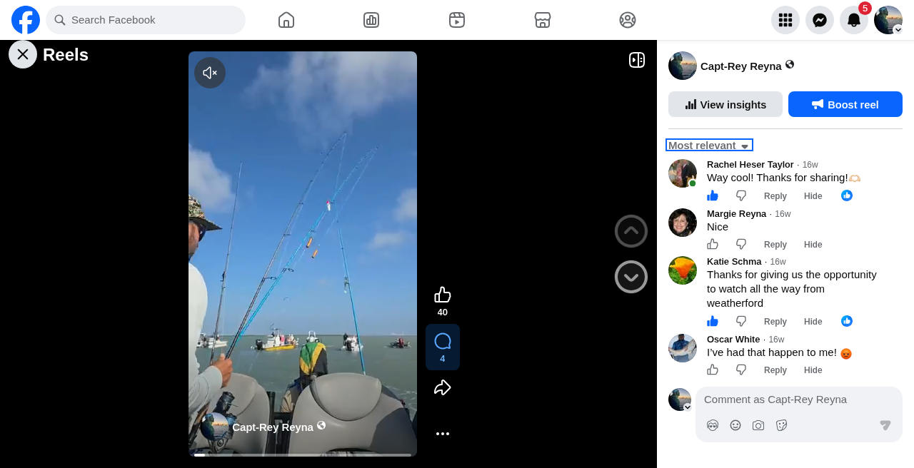 Reel thumbnail: fishing boat view with multiple rods out